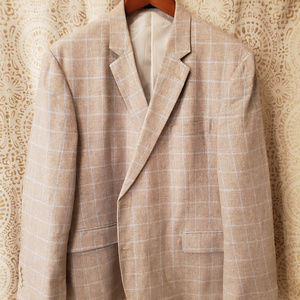 Stafford Linen/Cotton Sport Coat – 52R – Lt. Khaki